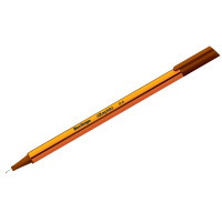 Ручка капиллярная Berlingo Rapido коричневая, 0.4мм, желтый корпус