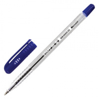 Шариковая ручка Staff синяя, 0.5мм, прозрачный корпус