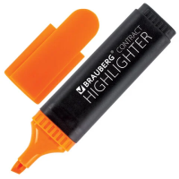 Текстовыделитель Brauberg Contract оранжевый, 1-5мм, скошенный наконечник, 150393