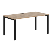 Стол прямой EUST 1580 Дуб Денвер светлый/Черный 1560х800х750 EDIS