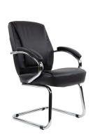 Офисное кресло Chairman 794V Россия хром экокожа черный