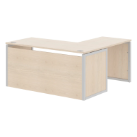 Стол угловой XQPCT 1615H Бук Тиара/Алюминий 1600х1500х750 XTEN-QP