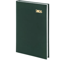 Ежедневник датированный 2026 145х215 мм, А5, STAFF, обложка бумвинил, зелёный, 117308