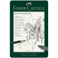 Набор карандашей ч/г Faber-Castell 'Pitt Graphite', 11 предметов, заточен., метал. кор.