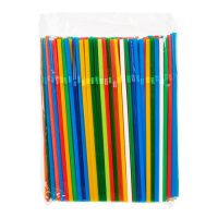 Трубочки для коктейлей Артпласт цветные, с изгибом, d=0.5см, 21см, 250шт/уп