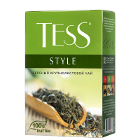 Чай Tess Style (Стайл), зеленый, листовой, 100 г