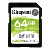 Карта памяти Kingston Canvas Select Plus SDXC UHS-I Cl10, SDS2/64Gb