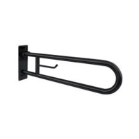 Поручень Nofer откидной нержавеющая сталь, черный, 800мм, 15051.80.N