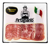 Ассорти колбас Segreti D'Artigiano Коппа, прошутто и салями нарезка, 120г