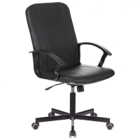 Кресло руководителя Brabix Simple EX-521 экокожа, черная, крестовина металл