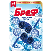 Освежитель для унитаза Bref Цветная Вода с хлор-компонентом, 50г х 2шт, подвесной блок