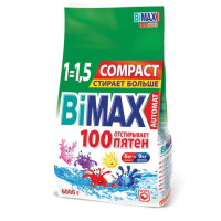 Стиральный порошок Bimax Compact 6кг, 100 пятен, автомат