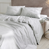 Комплект постельного белья Guten Morgen сатин цвета тумана двуспальное