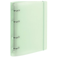 Тетрадь на кольцах А5 175х220 мм, 120 л., пластик, с резинкой и разделителями, BRAUBERG, Зеленый, 40