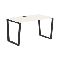 Стол прямой EVST 1380 Ясень Траун/Черный 1360х800х750 EDIS