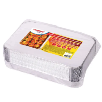 Форма алюминиевая с крышкой для выпечки и хранения, 2200 мл, КОМПЛЕКТ 25 шт., 313х213 мм, LAIMA, 607