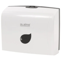 Диспенсер для полотенец листовых Laima Eco H2, белый, пластиковый, 606547