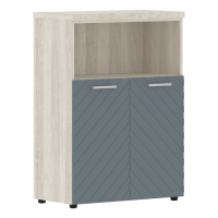 Шкаф с глухими малыми дверьми и топом TLMC 85.3 Серо-голубой/Сосна Эдмонт Z 856х450х1203 TORR LUX