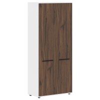 Шкаф высокий широкий EHCS 85.1 Дуб Денвер тёмный/Черный/Белый 852х430х1967 EDIS