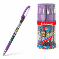 Шариковая ручка Erich Krause ColorTouch Purple python синяя, узел 0.7мм, линия письма 0.35мм