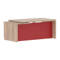 Стол руководителя TLCT 189(R) Дуб Каньон Z/Красный 1800х900х750 TORR LUX