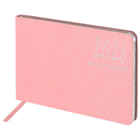 Еженедельник датированный 2026 МАЛЫЙ ФОРМАТ 105х160 мм, А6, BRAUBERG 'Blaze', фольга, розовый, 11721