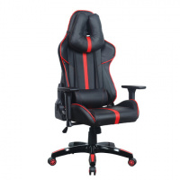 Кресло геймера Brabix GT Carbon GM-120 экокожа, черная-красная, крестовина пластик