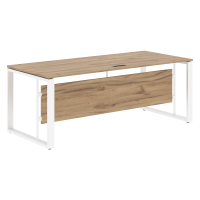 Стол руководителя EST 209 Дуб Денвер светлый/Белый 2000х900х750 ENIO