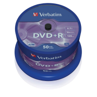 Диск DVD+R Verbatim 4.7Gb, 16х, Cake Box, 50шт/уп