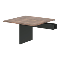 Стол приставной VRFCT 1212.1 Американский орех/Яшма черный 1200х1200х750 VELION VENEER