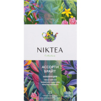 Чай Niktea Assorti Bright (Ассорти Брайт), ассорти, 25 пакетиков