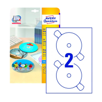 Этикетки для CD/DVD Avery Zweckform C9660-25, белые, d=117мм, 2шт на листе А4, 25 листов