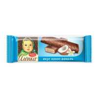 Вафли Аленка глазированные кокос-ваниль, 40г