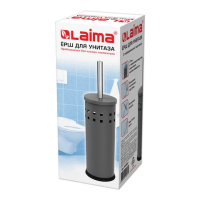 Ершик туалетный Laima с подставкой, серый матовый, d=10.5см, 38.5см