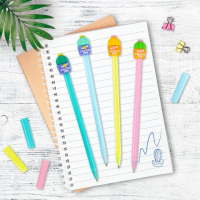 Ручка шариковая Юнландия Кактус синяя, 0.35мм, корпус ассорти