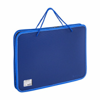 Портфель пластиковый Brauberg A4, синий, с ручками