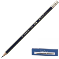 Карандаш чернографитный Faber-Castell Goldfaber 1222 HB, с ластиком, 116800