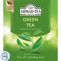 Чай Ahmad Green Tea (Зеленый Чай), зеленый, 100 пакетиков