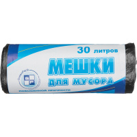 Мешки для мусора ПНД 30л, 10мкм, 25 шт