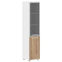 Шкаф высокий узкий EHCS 42.7(R) Дуб Денвер светлый/Белый/Белый 426х430х1967 EDIS