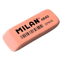 Ластик каучуковый Milan 4840, скошенной формы, розовый