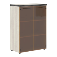 Шкаф со стеклянными дверьми и топом TMC 85.2 Сосна Эдмонт 856х450х1203 TORR