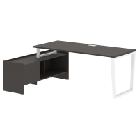 Стол с тумбой EVCT 19814 Мокко/Белый 1960х1400х750 EDIS