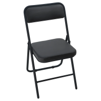 Стул посетителя складной Helmi HL-F06 Golf каркас металл черный, экокожа, черный