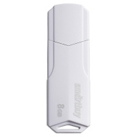 Память Smart Buy 'Clue'  8GB, USB 2.0 Flash Drive, белый