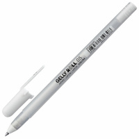 Ручка гелевая БЕЛАЯ, SAKURA (Япония) 'Gelly Roll', узел 0,5 мм, линия письма 0,3 мм, XPGB05#50 