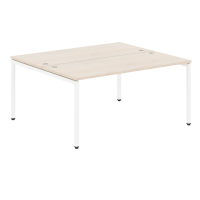 Стол на 2 рабочих места Skyland Xten-S XWST 1614, двухместный, бук тиара/белый полуматовый, 1600х1400х750мм