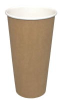 Стакан одноразовый Экопак SP20S крафт, 600мл, бумажный, 45шт/уп