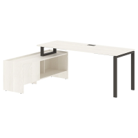 Стол с тумбой EUCT 19614 Ясень Траун/Мокко 1960х1400х750 EDIS