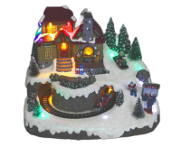 Tarrington House Фигура музыкальная деревня 15Led, 23см